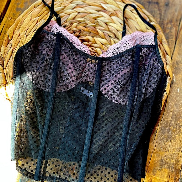 Black Corset Bra Top - Picture 3 of 4